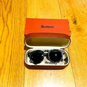Illesteva Leonard Sunglasses Round Tortoiseshell
